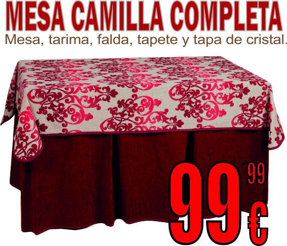 oferta mesa camilla